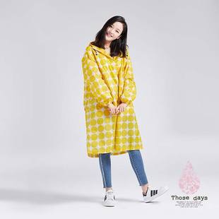 days水玉带书包位成人徒步旅行户外轻薄款 日本Those 日系风雨衣