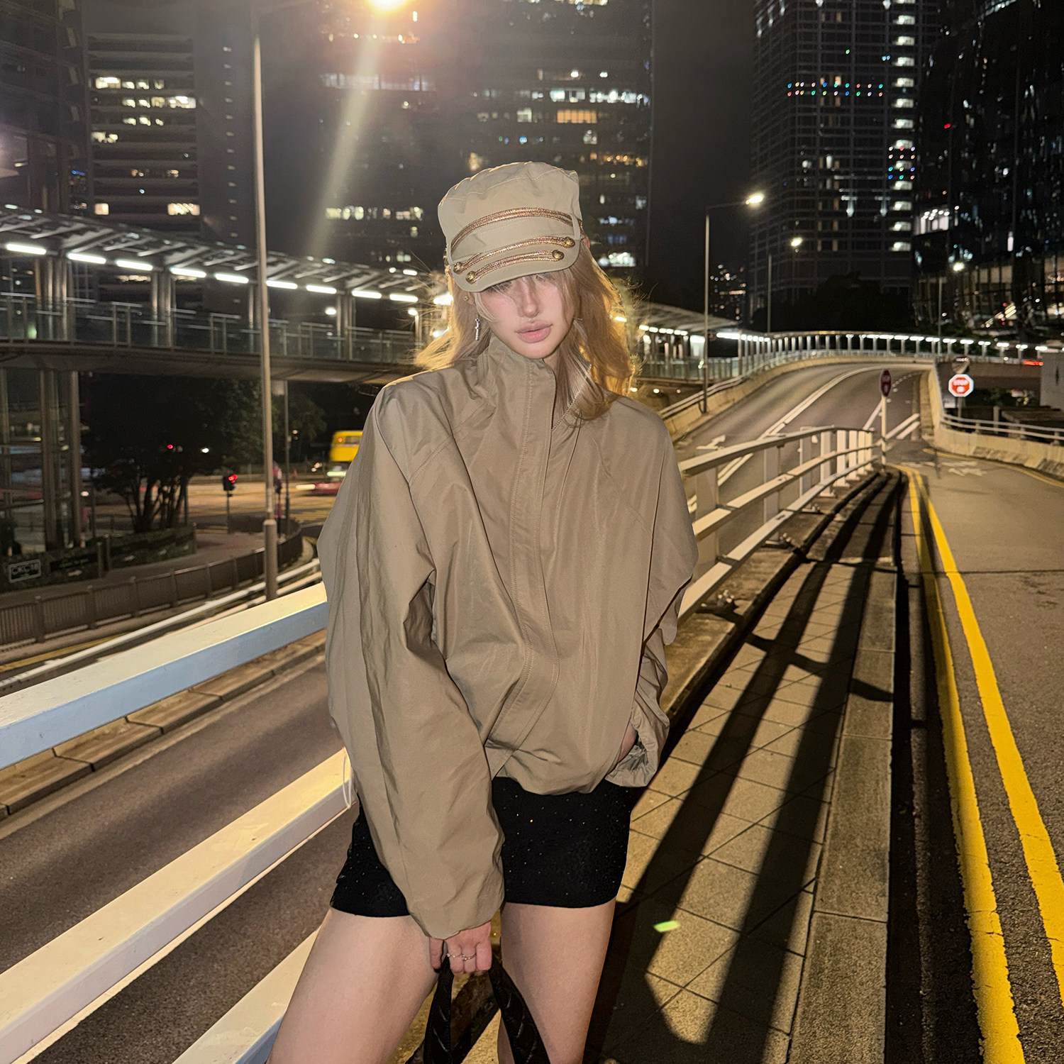 Withlynlyn大聋 肯豆风oversize防风美式复古哈灵顿夹克休闲上衣