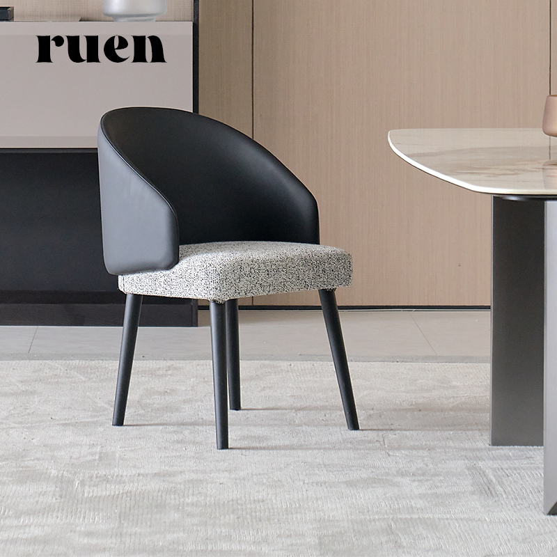 如恩意式极简设计师品牌餐椅