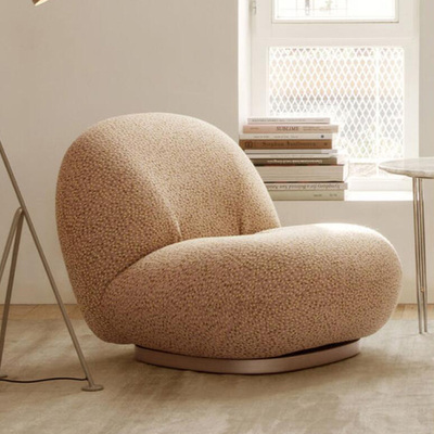 如恩雪梨椅法式复古奶油风单人椅