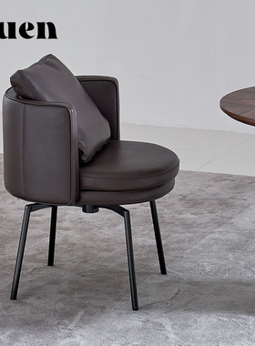 如恩Torii Dining鸟居餐椅高端意式极简风格皮艺餐椅 CY-28可旋转