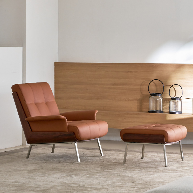 如恩意式高端极简休闲椅