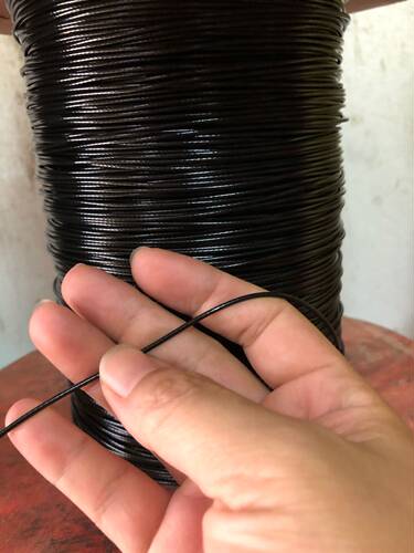 黑色包胶直径米细广告钢丝绳
