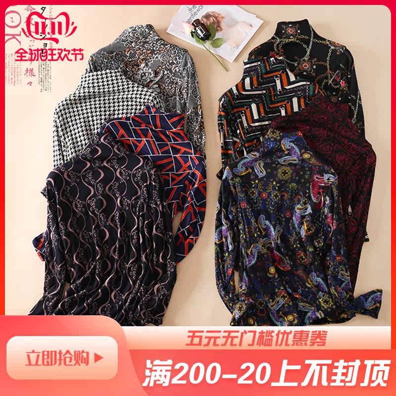 2019新款冬季纯羊毛高领打底衫双层印花高档长袖保暖针织女士毛衣|msdalam kategori Butik wanita / wanita, sweater - dari Buy2taobao.com untuk memberikan perkhidmatan ejen Taobao profesional membeli