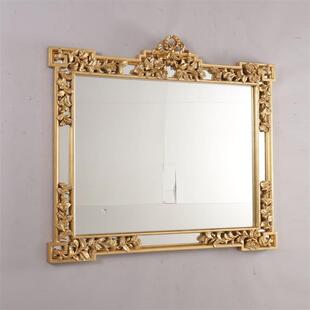 134X118 法式复古横板 别墅大浴室镜 卫生间镜子 化妆镜 壁炉镜子