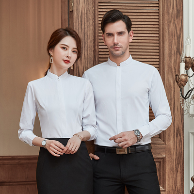 职业衬衫女工作服套装长袖修身