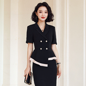 套装 女2025新款 时尚 夏季 美容院酒店前台工作服正装 职业装 工装 短袖