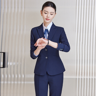单件/套装美容院工作服女士职业长袖西服商务正装医美接待前台秋