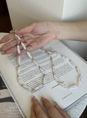 淡水巴洛克不规则原石项链