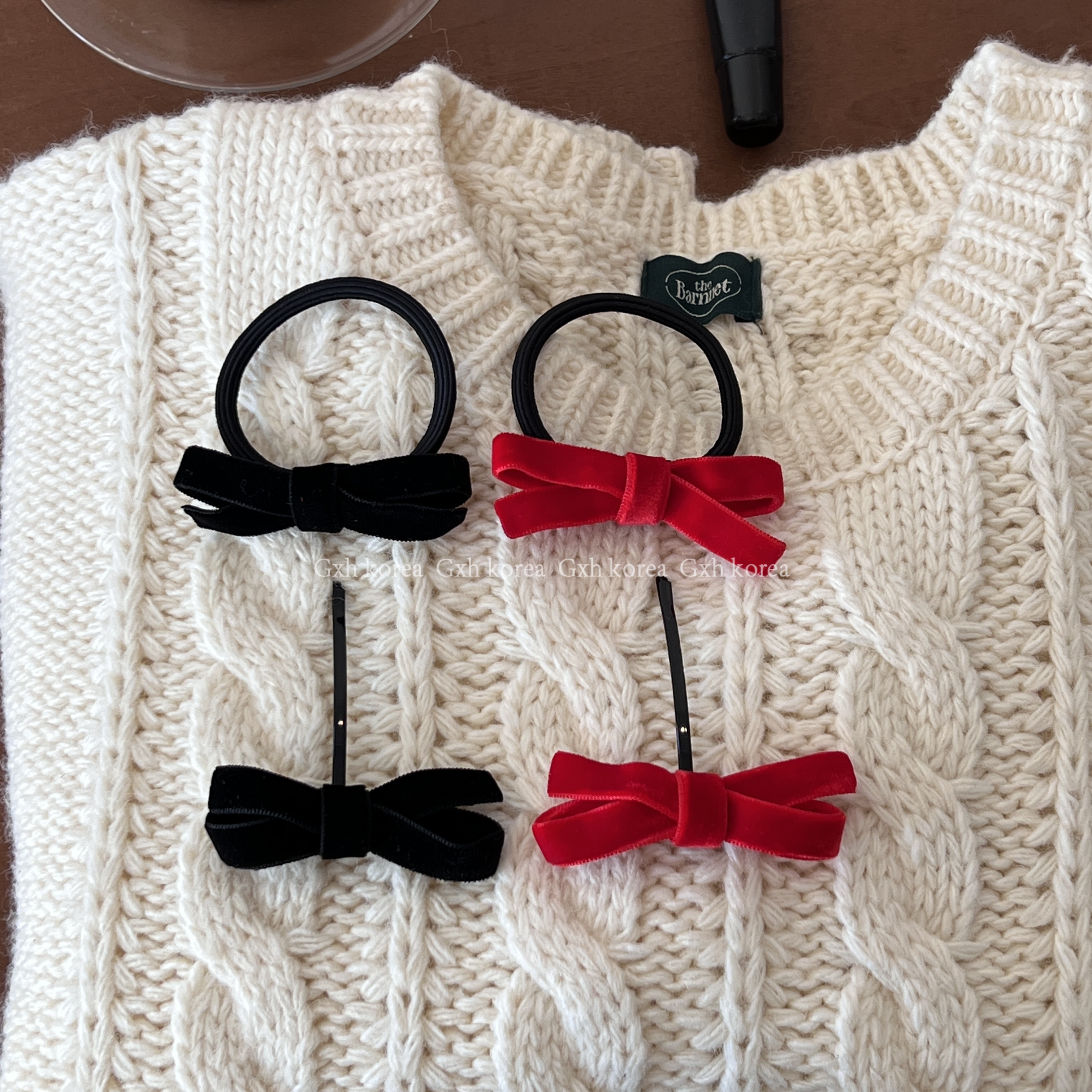 发绳发夹丝绒法式博主