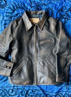 定制1930s皮衣汤姆克鲁斯奥运会版本 复古机车美式工装皮夹克外套