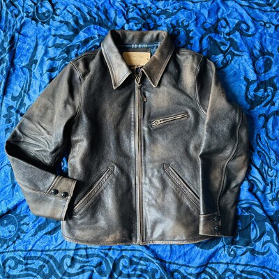 定制1930s皮衣汤姆克鲁斯奥运会版本 复古机车美式工装皮夹克外套