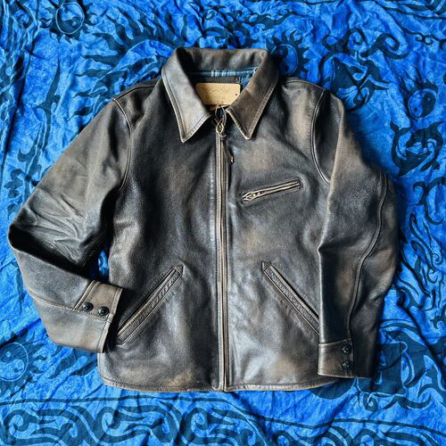 定制1930s皮衣汤姆克鲁斯奥运会版本 复古机车美式工装皮夹克外套