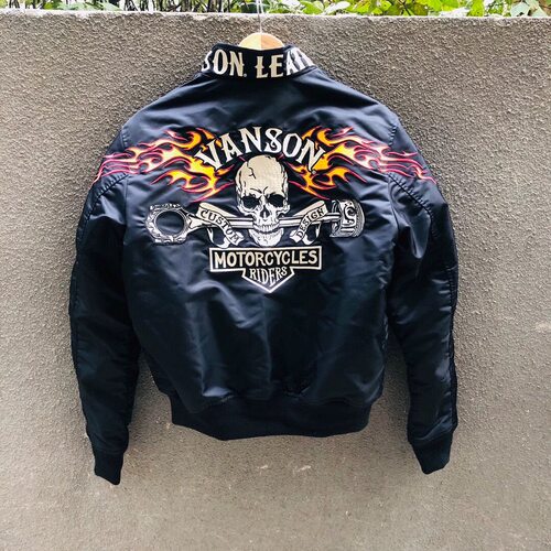 三色G02机能vanson火焰骷髅飞行夹克 户外立领刺绣通勤杜邦棉服