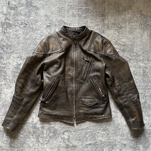 定制毒液皮衣二代经典 汤姆哈迪复古真皮皮夹克 复刻venom电影同款