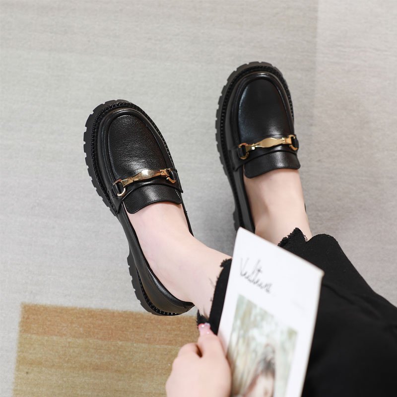 乐福鞋乐福鞋浅口厚底女鞋313233