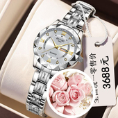 瑞士进口防水夜光女士手表女韩版 双日历高档 学生简约名牌表新款