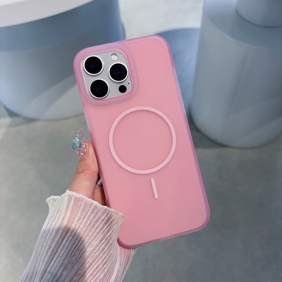 夏天肤感轻薄液态硅胶适用于iphone16promax苹果15强磁吸masafe透明冰淇淋无绒布手机壳14保护套不沾指纹