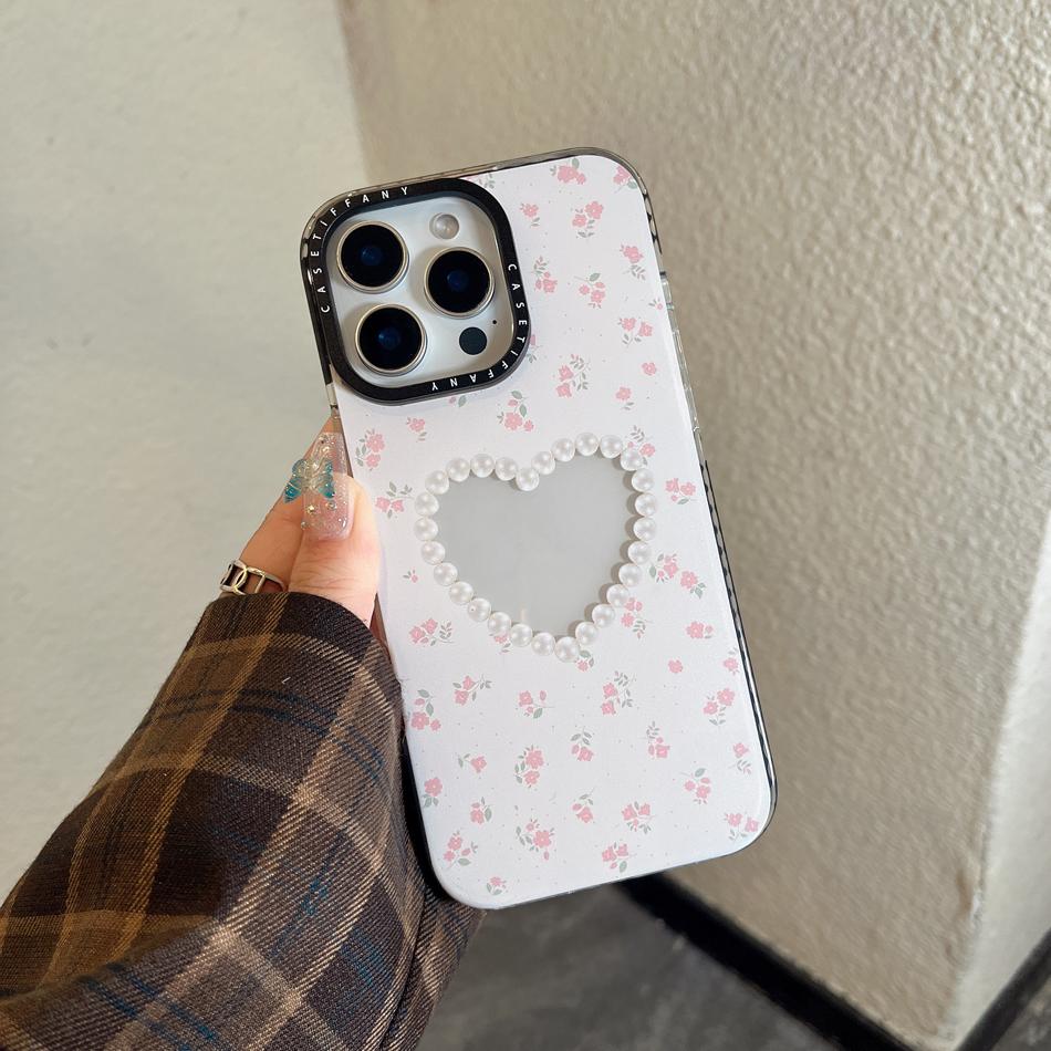 Casetiffany张思瑶同款蕾丝爱心适用于iphone16苹果15promax新款14高级感13手机壳硅胶软壳手机保护套