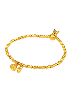 老庙优品古法金莲花手串