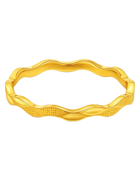 老庙波纹几何固口戒指