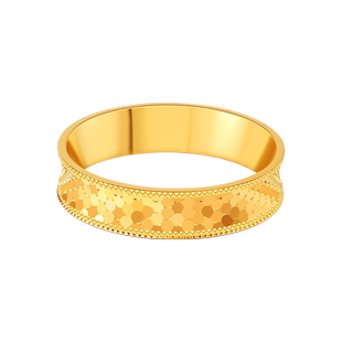 老庙黄金足金999鳞甲金几何圆形龙鳞片固口情侣对戒戒指闪耀亮镜