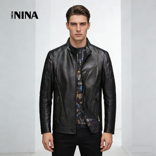 商务休闲土耳其进口绵羊皮 薄款 男士 高端真皮皮衣海宁2026春秋新款