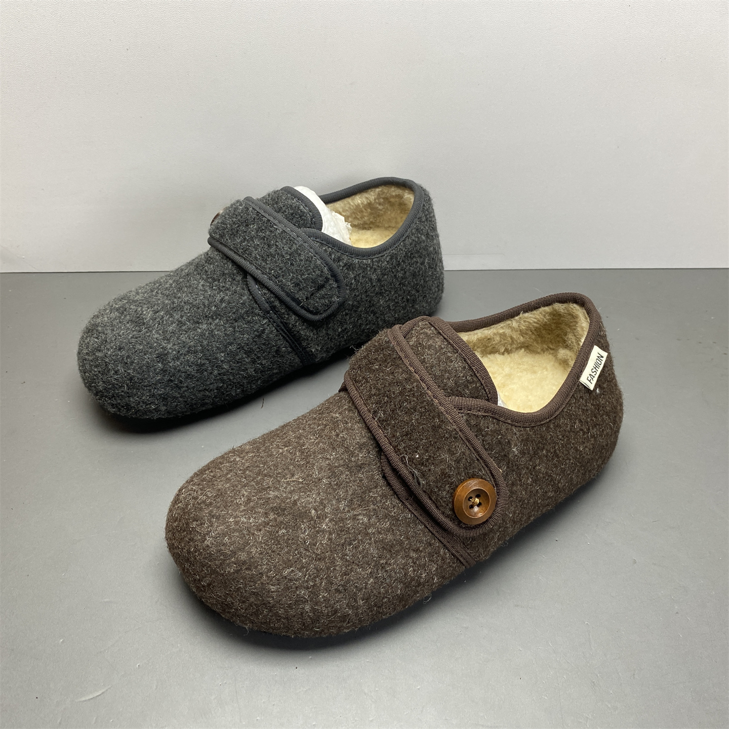 圆头平底保暖百搭女单鞋