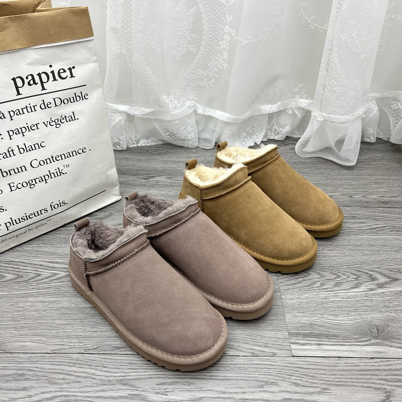 品牌断码真皮靴子女2025新款冬款牛反绒短靴加厚保暖平底雪地靴女,女鞋,时尚雪地靴,淘宝优惠券,粉丝福利购,淘宝优惠卷