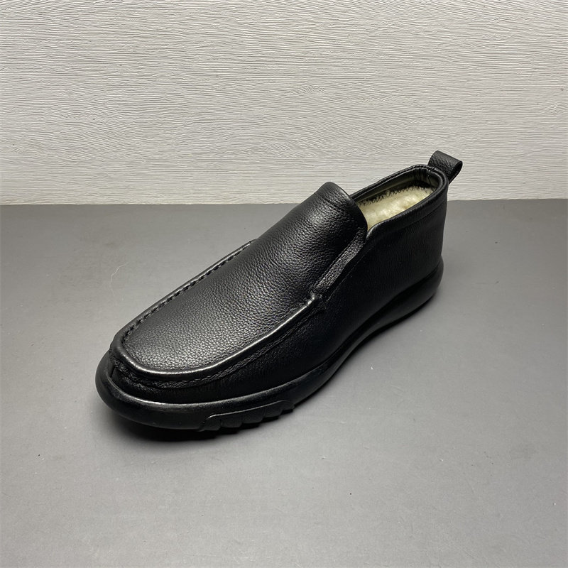 断码真皮男鞋2024年新款男冬款头层牛皮时尚休闲软底平底羊毛皮鞋,流行男鞋,休闲皮鞋,淘宝优惠券,粉丝福利购,淘宝优惠卷