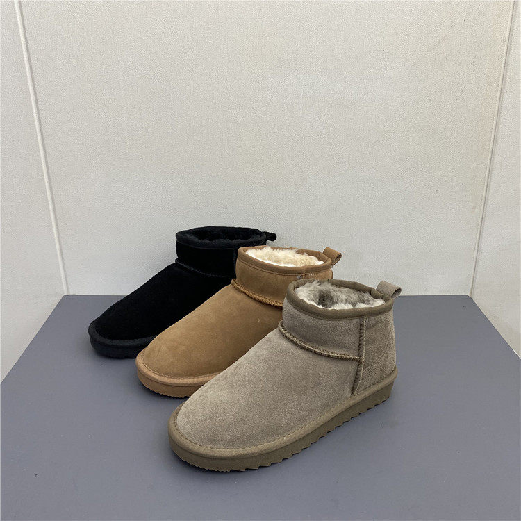 品牌断码真皮雪地靴女款2023新款冬季磨砂皮网红平底防滑加厚短靴,女鞋,时尚雪地靴,淘宝优惠券,粉丝福利购,淘宝优惠卷