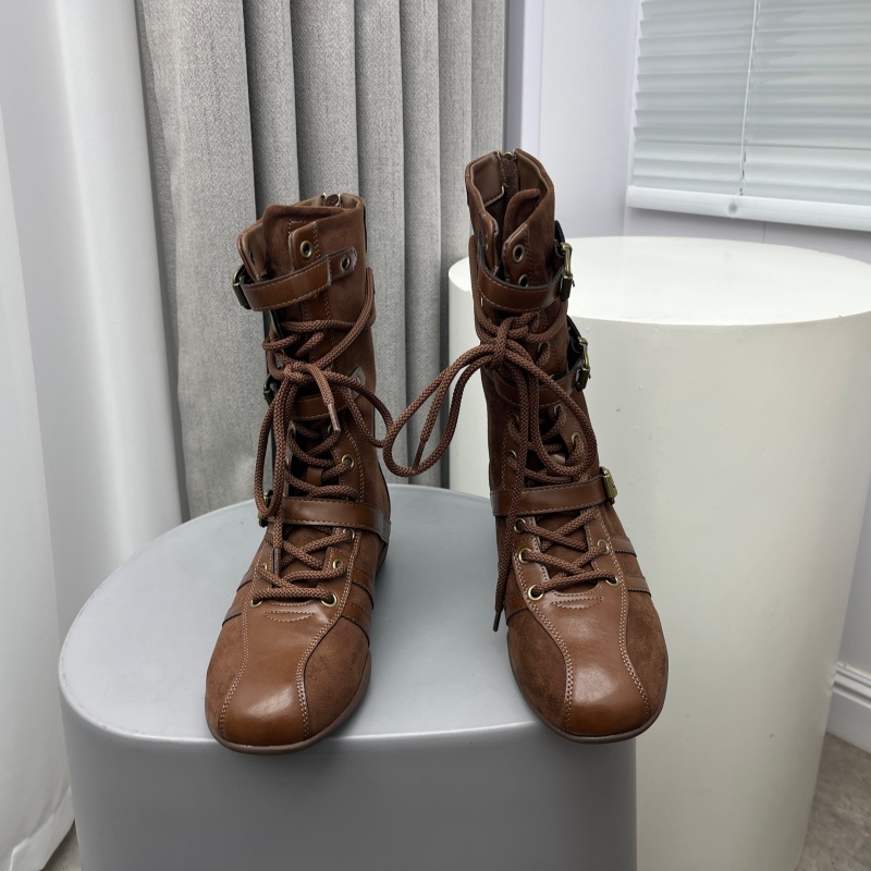 低跟软底英伦风马丁靴女