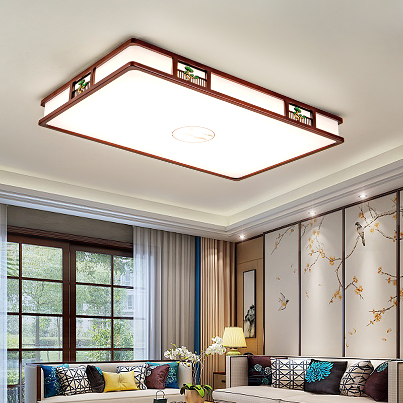 新中式中国风实木客厅吸顶灯