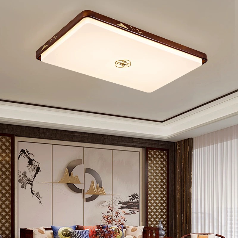 新中式木艺卧室吸顶灯