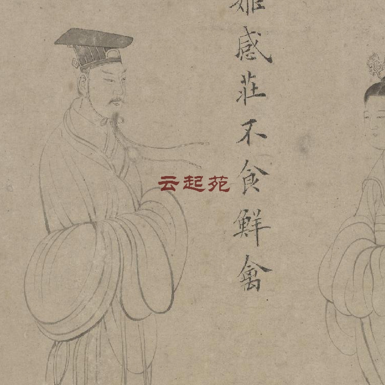 晋顾恺之女史箴图J北故白描高清电子图250M装饰宣传素材