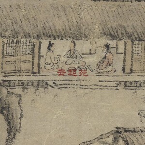 元王蒙东山草堂图Z高清电子图片267M装饰宣传素材