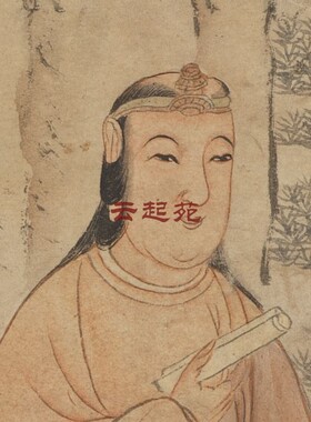 明仇英画三大士像轴高清电子图片141M装饰宣传素材