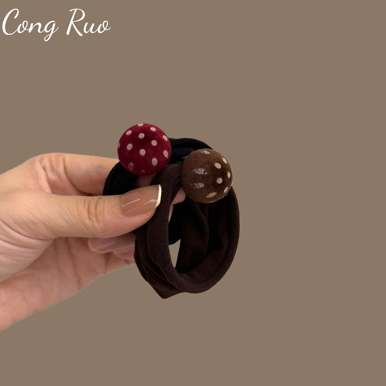 韩国高弹力波点球球毛巾发圈基础扎马尾头绳秋冬高级百搭皮筋发饰