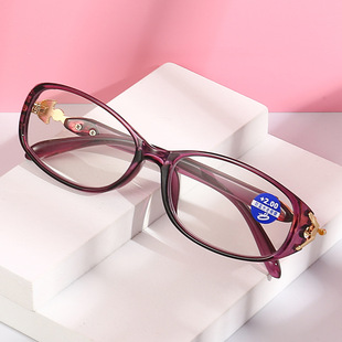 老人狐狸头PC老花眼镜 2025新款 防蓝光老花镜 跨境时尚 女士 新款