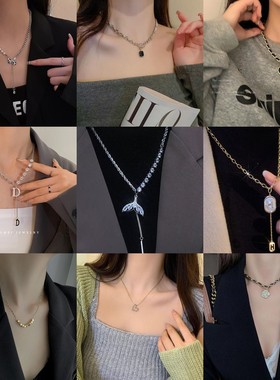 2025新款甜酷冷淡风辣妹轻奢项链气质百搭高级感锁骨链小众潮流