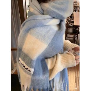 女长款 百搭围巾冬季 加厚渐变色流苏保暖高级 杨超越同款 2025新款