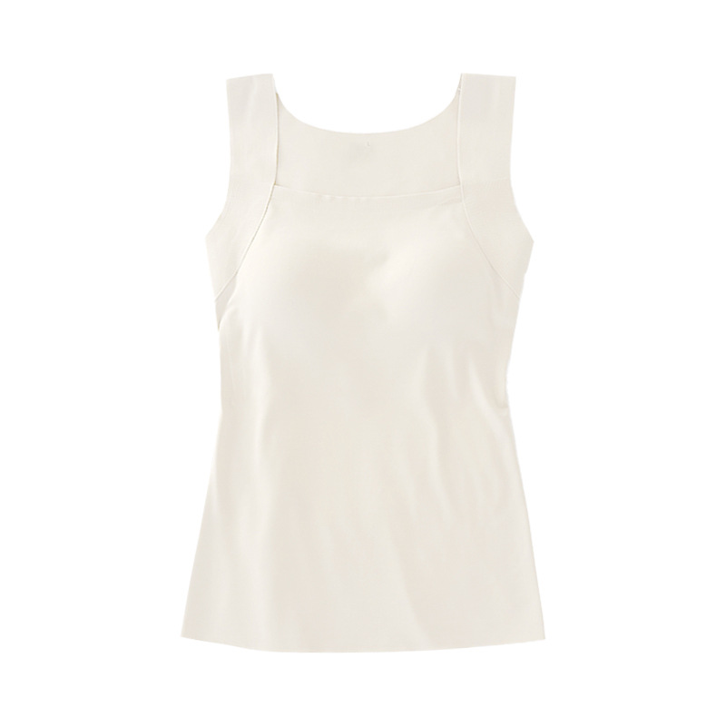 2025新款夏季新款冰爽冰丝肌底衣打底衫免穿文胸可机洗半固定杯