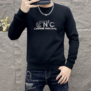 青年时尚 卫衣新款 圆领韩版 长袖 2025新款 体恤运动男装 春秋休闲男士