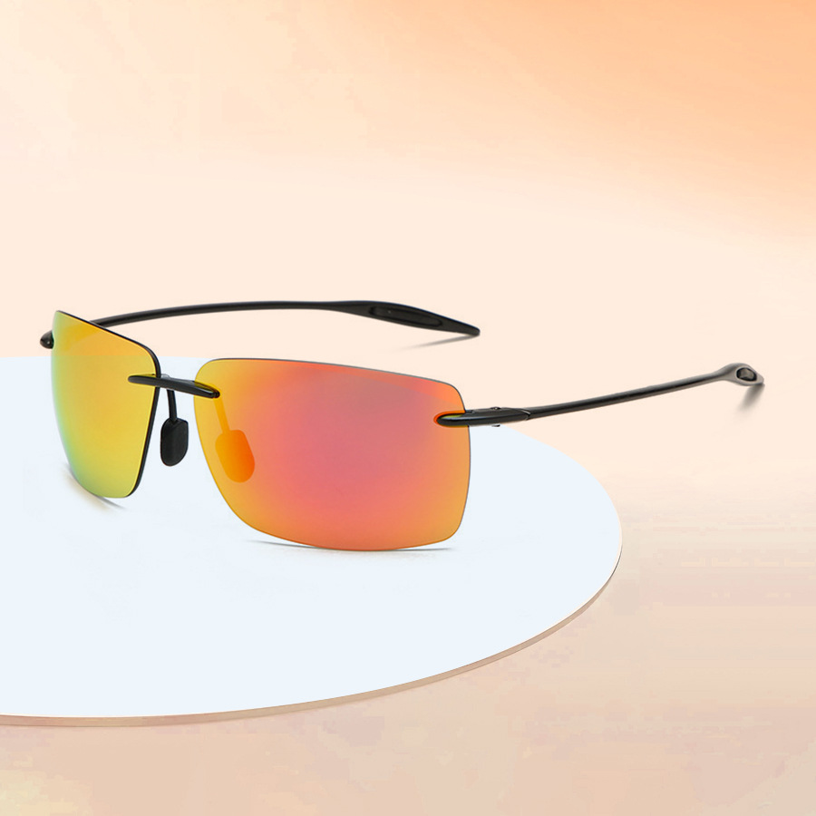 2025新款新款太阳眼镜男款开车无框太阳镜飞行员眼镜防爆偏光
