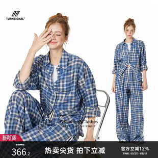 衬衫 长裤 套装 Turn 时尚 格子长袖 女春秋2026新款 休闲两件套 Signal