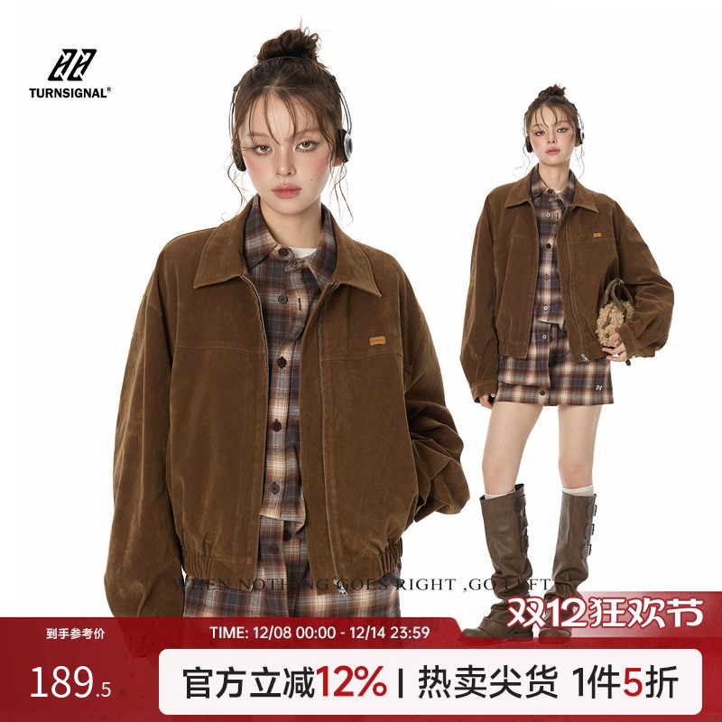 TurnSignal短款麂皮绒外套女