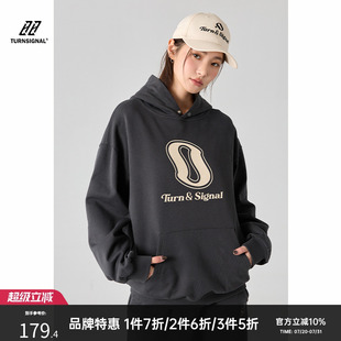 Signal潮牌連帽衛(wèi)衣女2025春秋新款 Turn 休閑運(yùn)動(dòng)套頭上衣女寬松