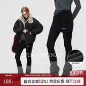 女秋冬加绒加厚百搭显瘦紧身裤 TurnSignal假两件裙裤 打底裤 外穿