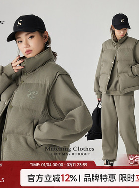 Turn Signal潮牌棉马甲女秋冬2025新款加厚休闲棉服背心外套冬季