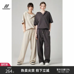 连帽T恤两件套夏季 Turn 短袖 女夏2026新款 Signal潮牌休闲运动套装